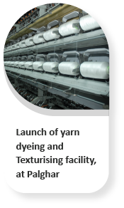 Launch Of Yarn Dyeing And Texturising Facility, At Palghar - Key Milestone
